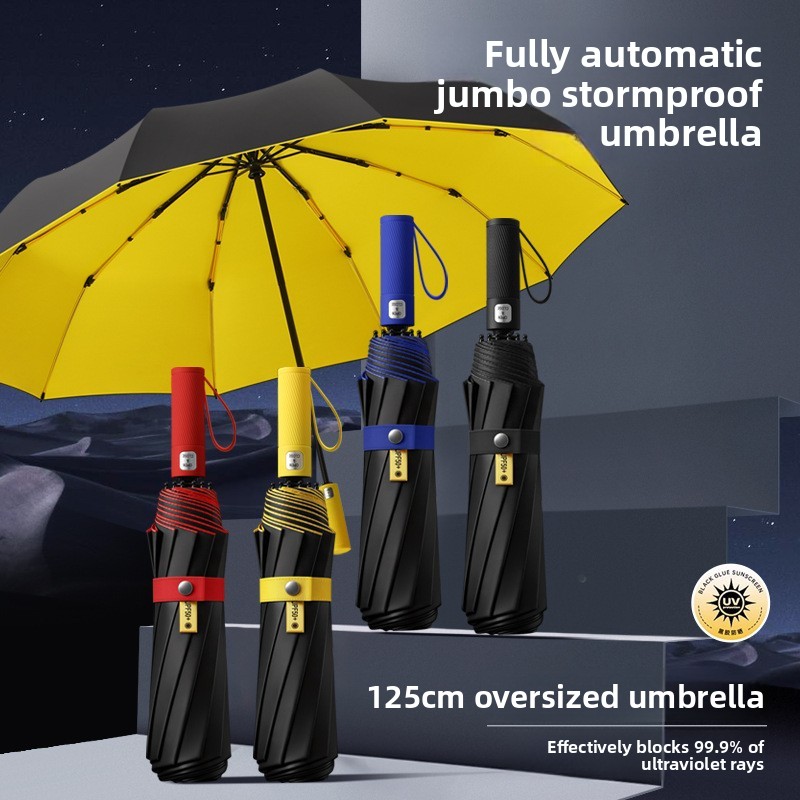 Golf Umbrella Large - Parasol męski 125 cm, potrójnie składany,