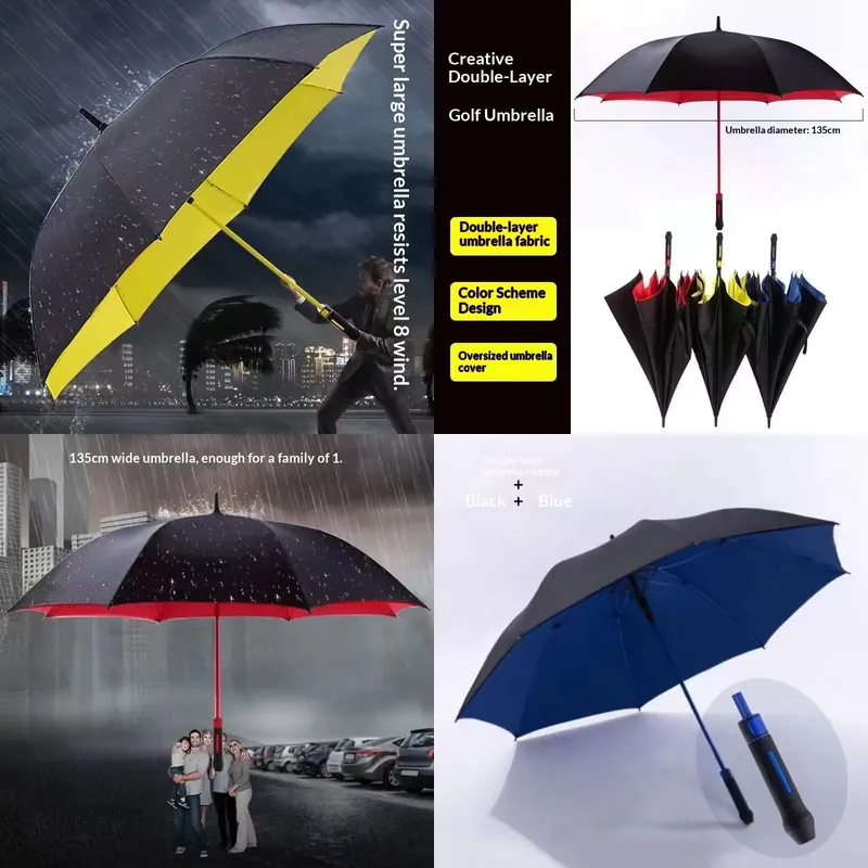 Golf Umbrella Large - Duży, wiatroodporny parasol golfowy z podwójną